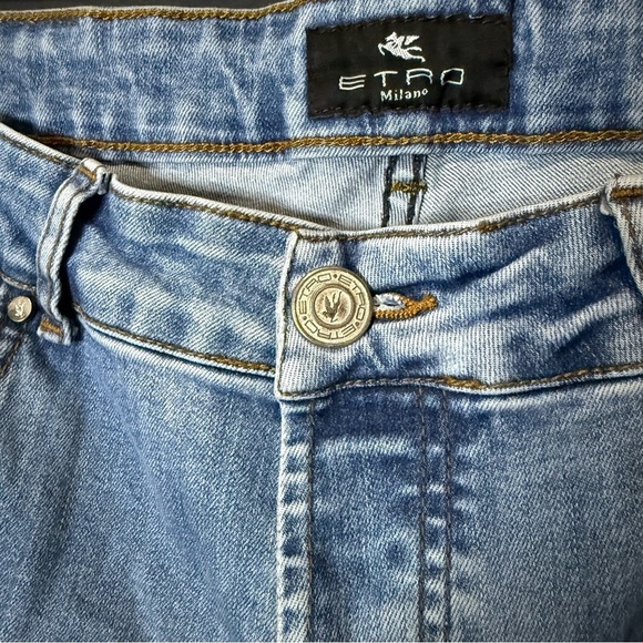 Etro Blue Straight Jeans Classic Style - Picture 3 of 7